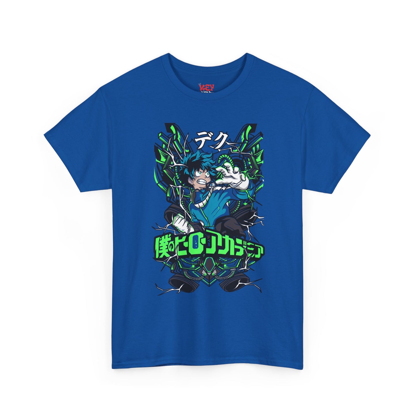 Deku Anime Mecha Pilot T-Shirt — Neon Japanese Text Design