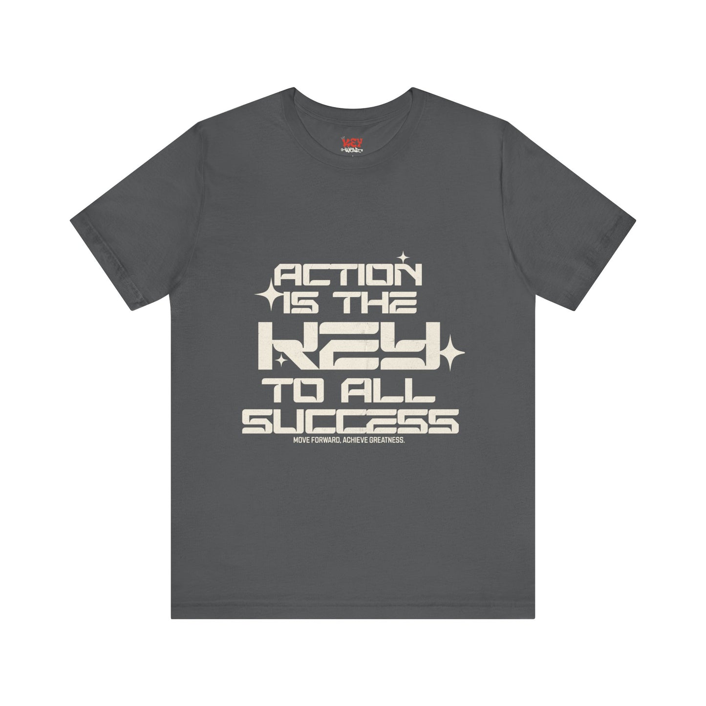 Motivational Unisex Tee: 'Action is the Key to All Success'