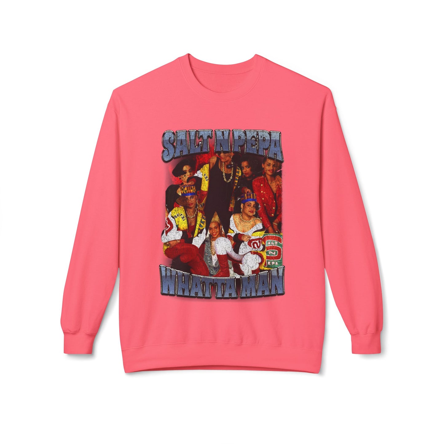 Salt-N-Pepa 'Whatta Man' Crewneck Sweatshirt - Retro 90s Hip-Hop Graphic