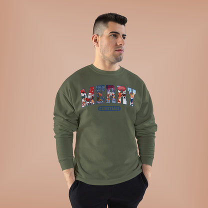 Merry Christmas Crewneck Sweatshirt — Festive Holiday Graphic Pullover