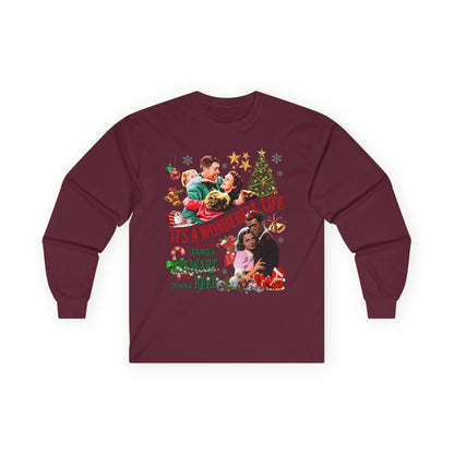 It's a Wonderful Life Holiday Long Sleeve Tee — Classic Christmas Movie Shirt