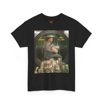 Ali Money Vault Graphic Tee — Vintage Heist Money Pile T-Shirt