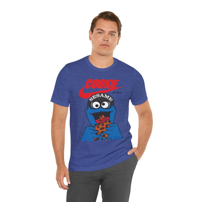 Cookie Monster Graphic Tee — "Cookie" Logo & Bite-Ready Sesame Design