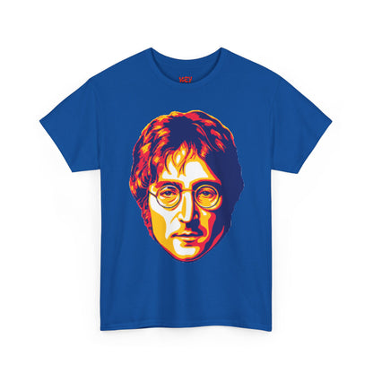 John Graphic Portrait Tee — Retro Psychedelic Face Design