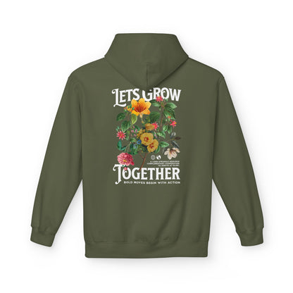 Lets Grow Together Floral Hoodie