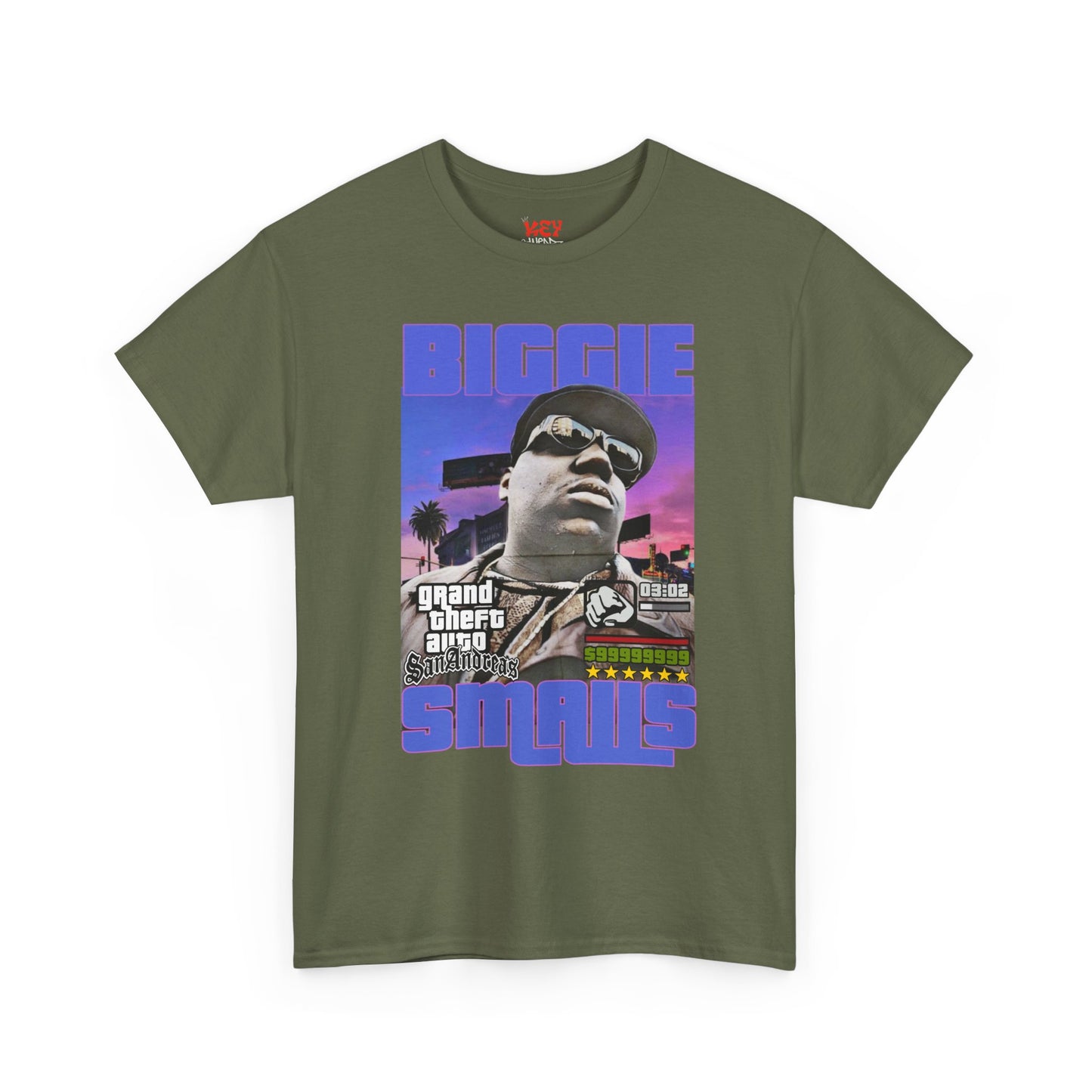Biggie Tee — Retro Dragon Warrior Graphic T‑Shirt