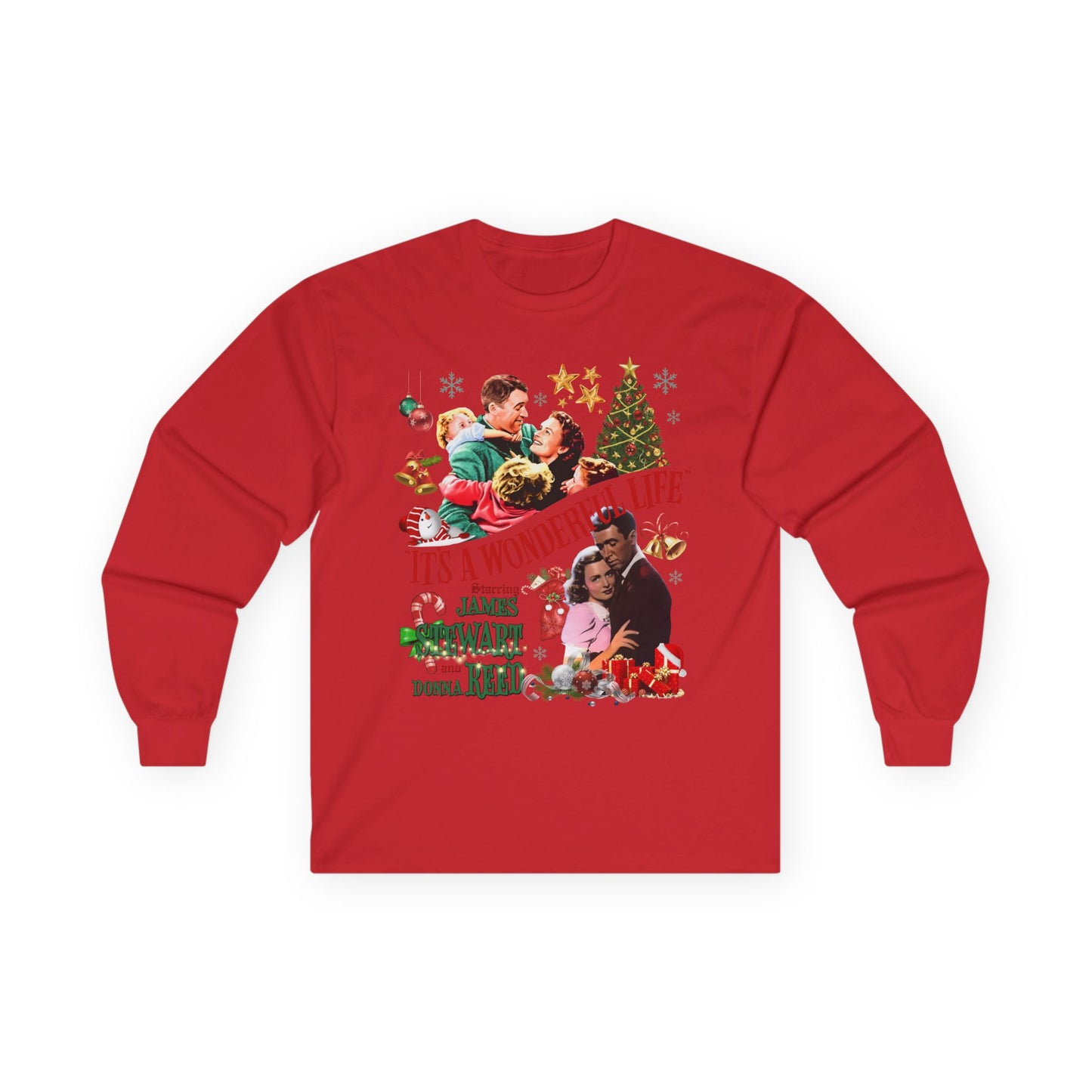 It's a Wonderful Life Holiday Long Sleeve Tee — Classic Christmas Movie Shirt