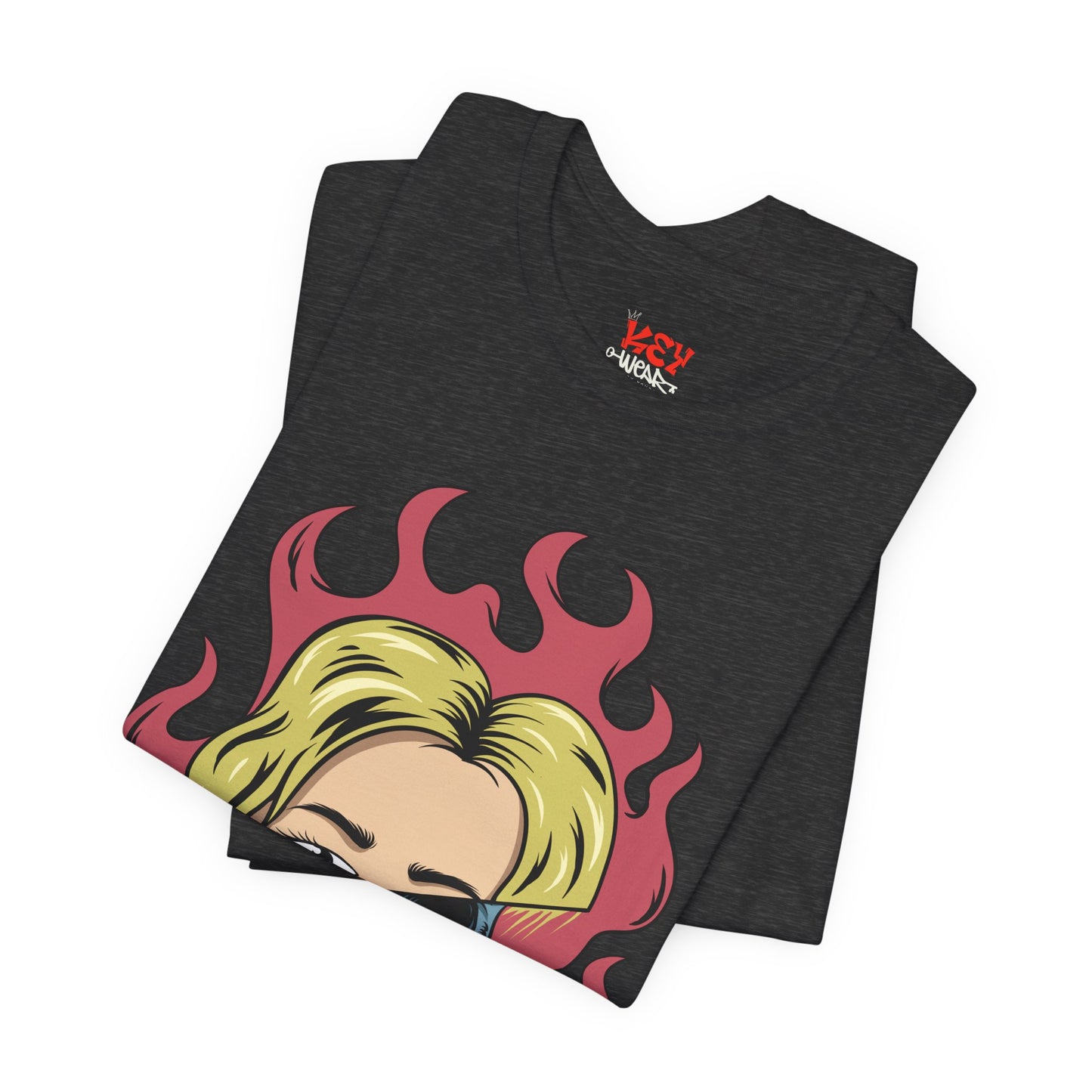 Bad Girl Pop Art Tee — Retro Flaming Blonde Graphic T-Shirt