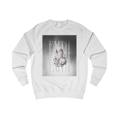 Faith Praying Hands Sweatshirt — Floral Religious Crewneck