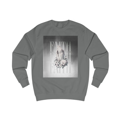 Faith Praying Hands Sweatshirt — Floral Religious Crewneck