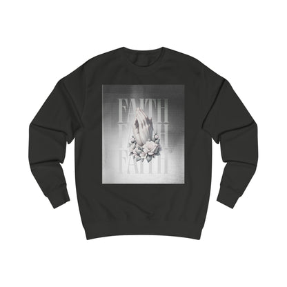Faith Praying Hands Sweatshirt — Floral Religious Crewneck