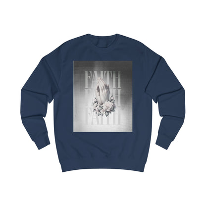Faith Praying Hands Sweatshirt — Floral Religious Crewneck