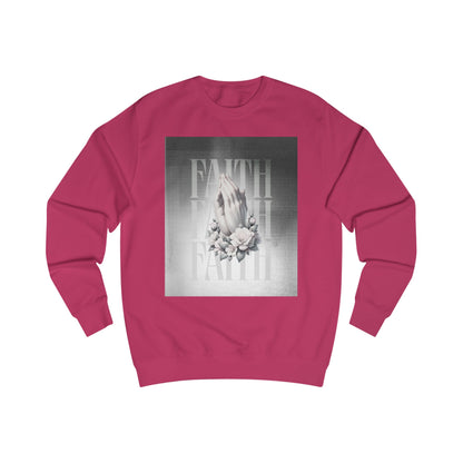 Faith Praying Hands Sweatshirt — Floral Religious Crewneck