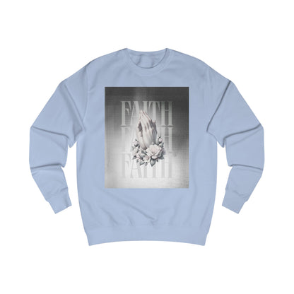 Faith Praying Hands Sweatshirt — Floral Religious Crewneck