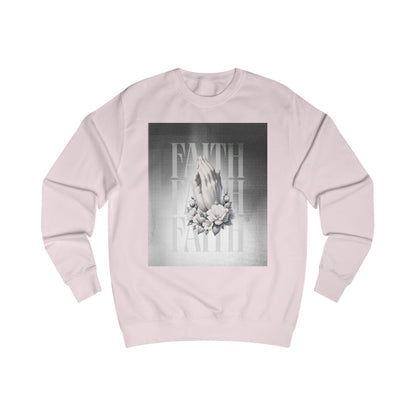 Faith Praying Hands Sweatshirt — Floral Religious Crewneck