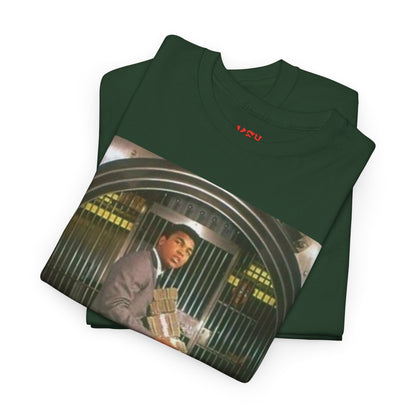 Ali Money Vault Graphic Tee — Vintage Heist Money Pile T-Shirt