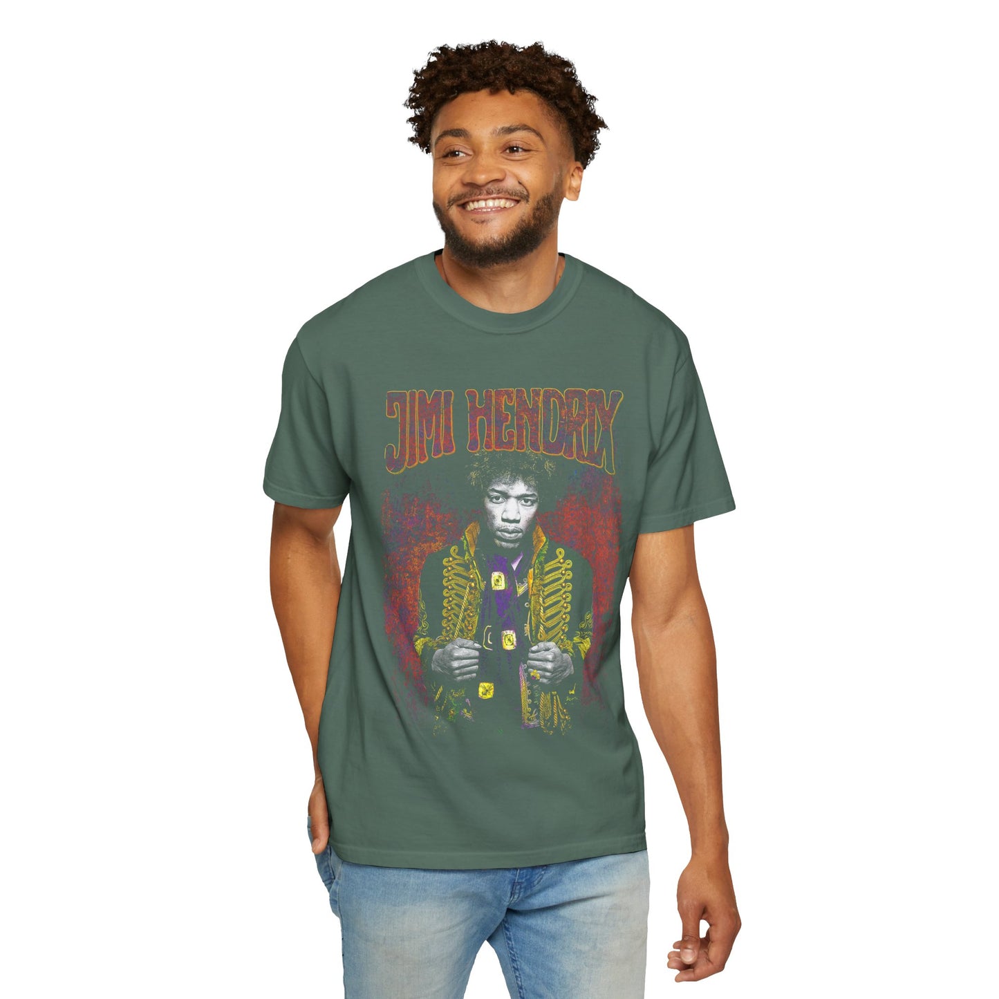 Jim Retro Rock Portrait T-Shirt — Vintage Psychedelic Band Graphic