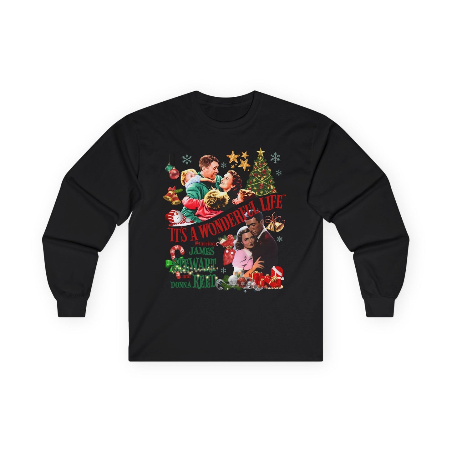 It's a Wonderful Life Holiday Long Sleeve Tee — Classic Christmas Movie Shirt