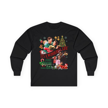It's a Wonderful Life Holiday Long Sleeve Tee — Classic Christmas Movie Shirt