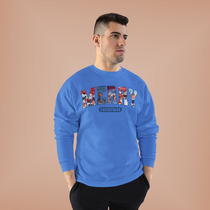 Merry Christmas Crewneck Sweatshirt — Festive Holiday Graphic Pullover