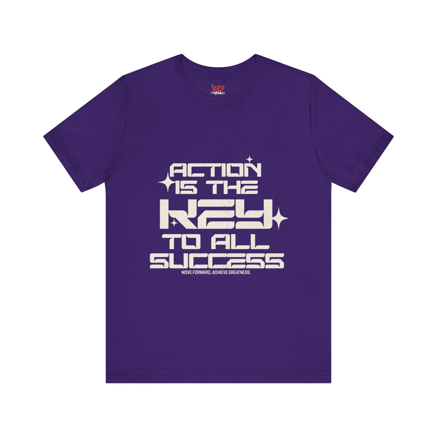 Motivational Unisex Tee: 'Action is the Key to All Success'