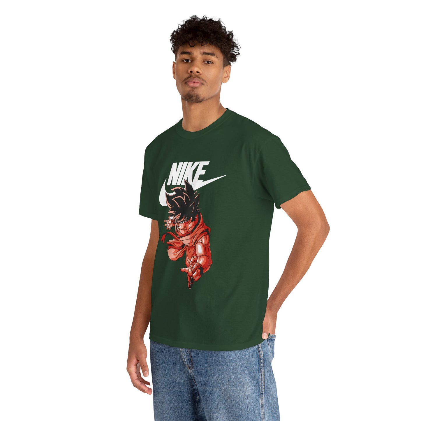 Nike x Anime Kid Graphic Tee — Retro Goku-Inspired Streetwear