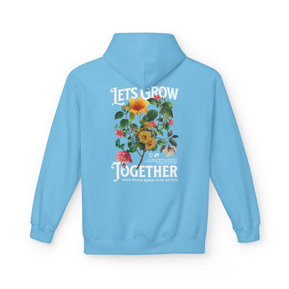 Lets Grow Together Floral Hoodie