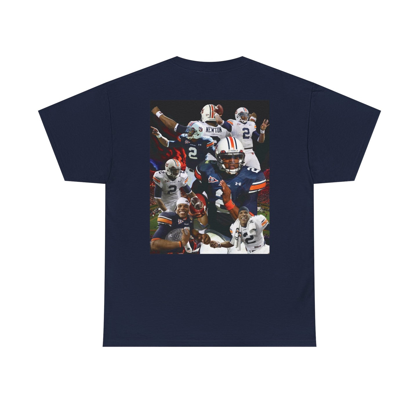 Cam Newton #2 Auburn Sports Tee, Unisex Cotton T-Shirt for Game Day, Fan Apparel, Gift for Sports Lovers, Unique Graphic Tee, Casual Wear