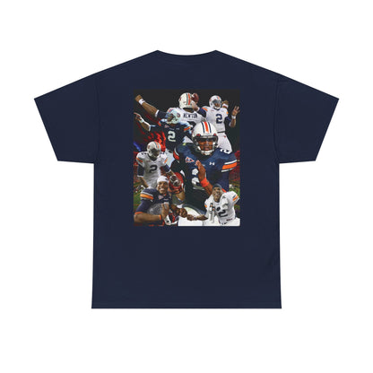 Cam Newton #2 Auburn Sports Tee, Unisex Cotton T-Shirt for Game Day, Fan Apparel, Gift for Sports Lovers, Unique Graphic Tee, Casual Wear