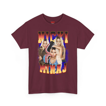 Nicki Graphic Tee — Retro Gradient Name and Portrait Collage