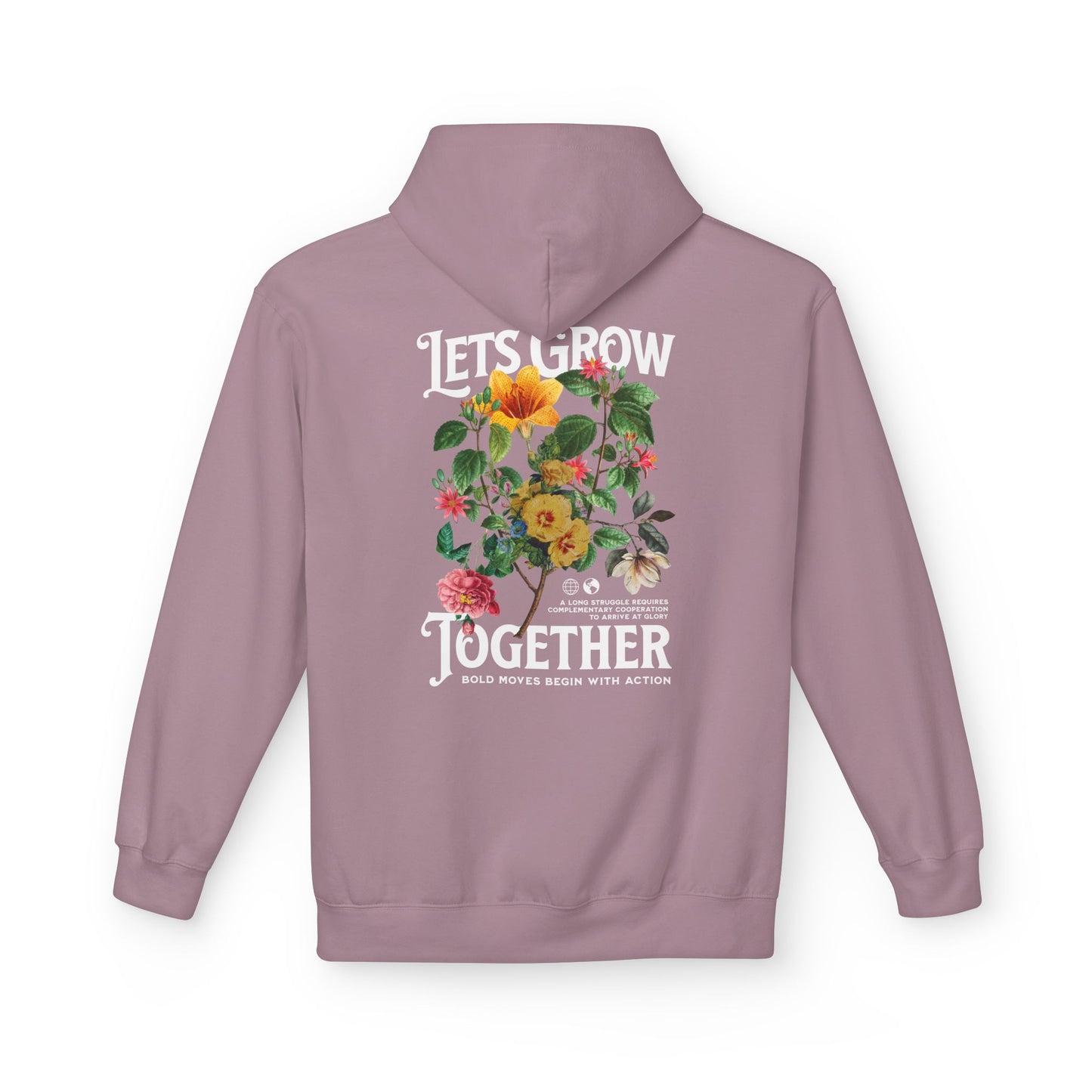 Lets Grow Together Floral Hoodie