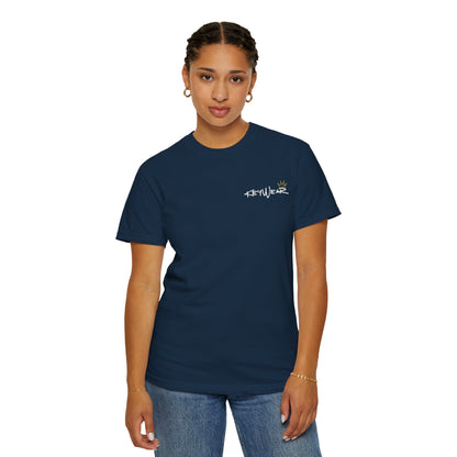 Skeleton Hand Holding Red Rose Graphic Tee