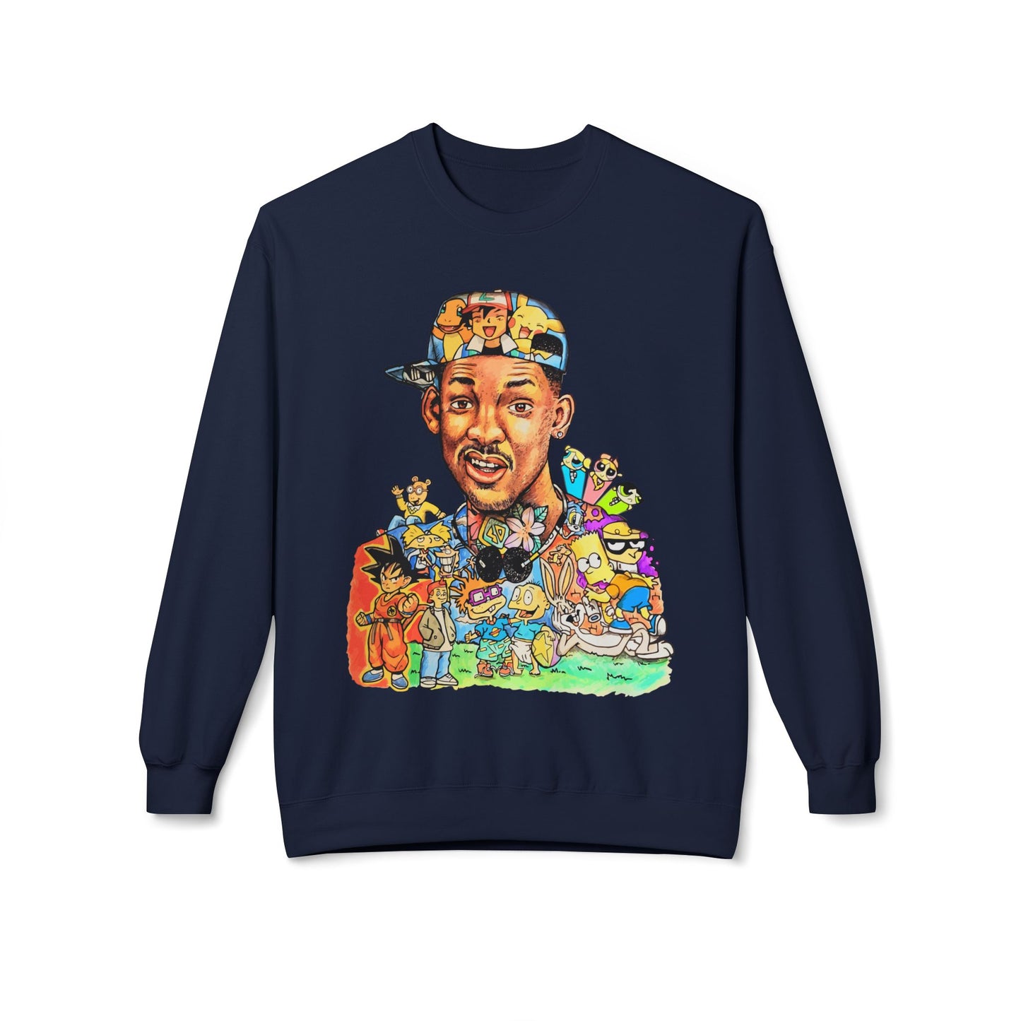 Retro ’90s Cartoon Portrait Crewneck Sweatshirt