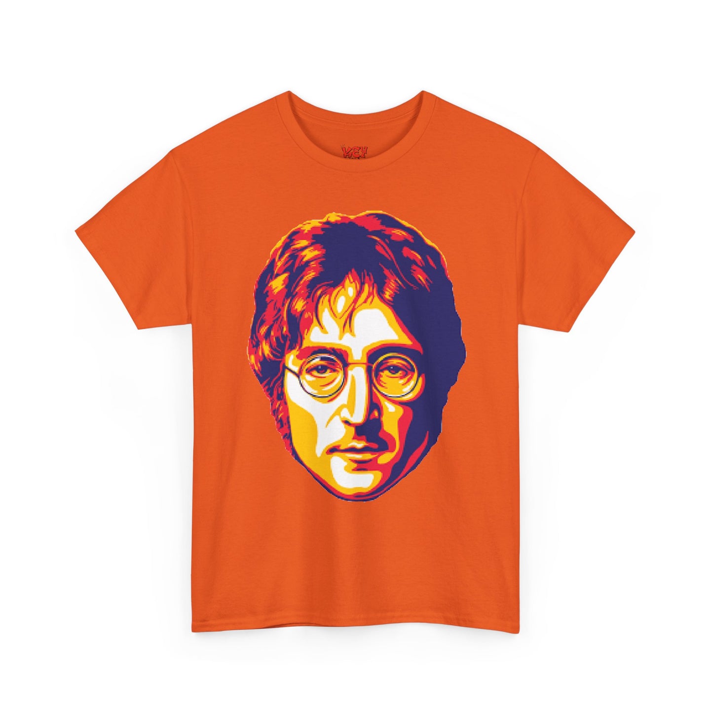 John Graphic Portrait Tee — Retro Psychedelic Face Design