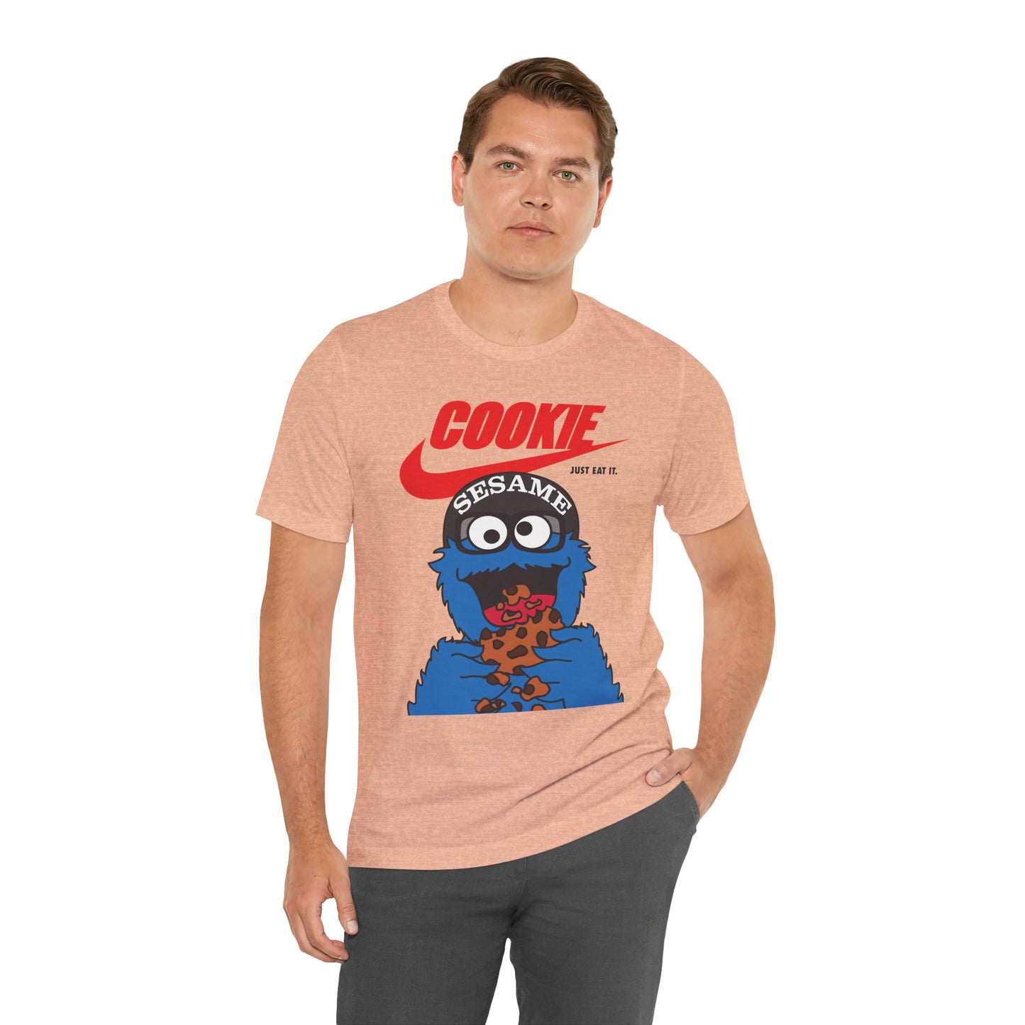 Cookie Monster Graphic Tee — "Cookie" Logo & Bite-Ready Sesame Design