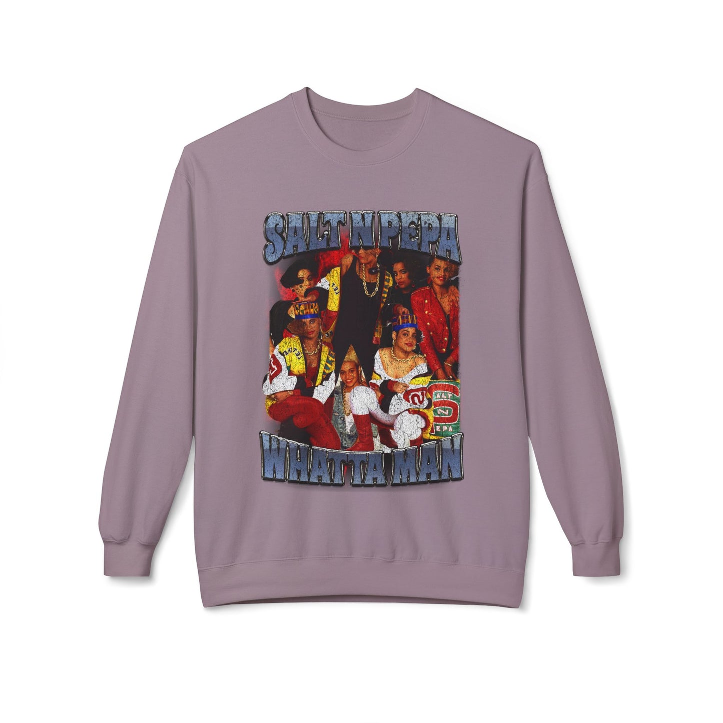 Salt-N-Pepa 'Whatta Man' Crewneck Sweatshirt - Retro 90s Hip-Hop Graphic