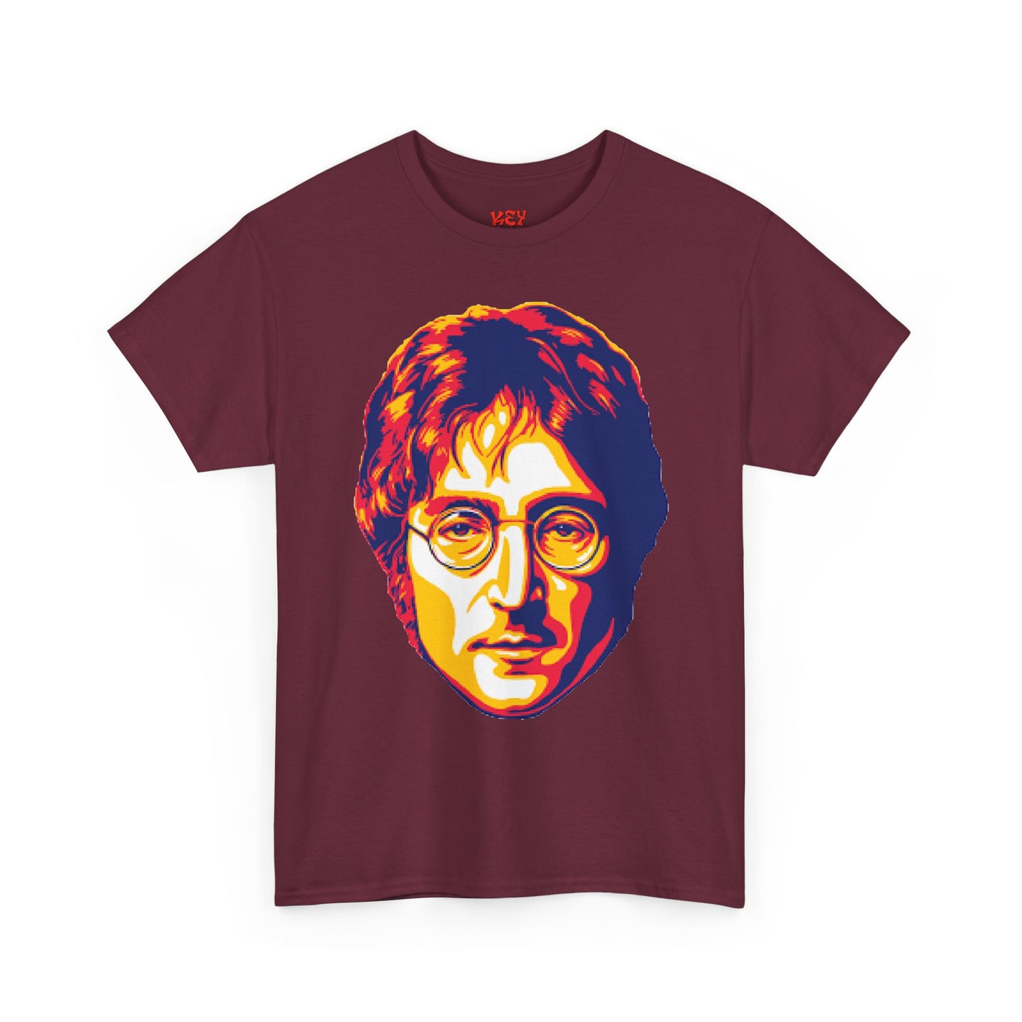 John Graphic Portrait Tee — Retro Psychedelic Face Design