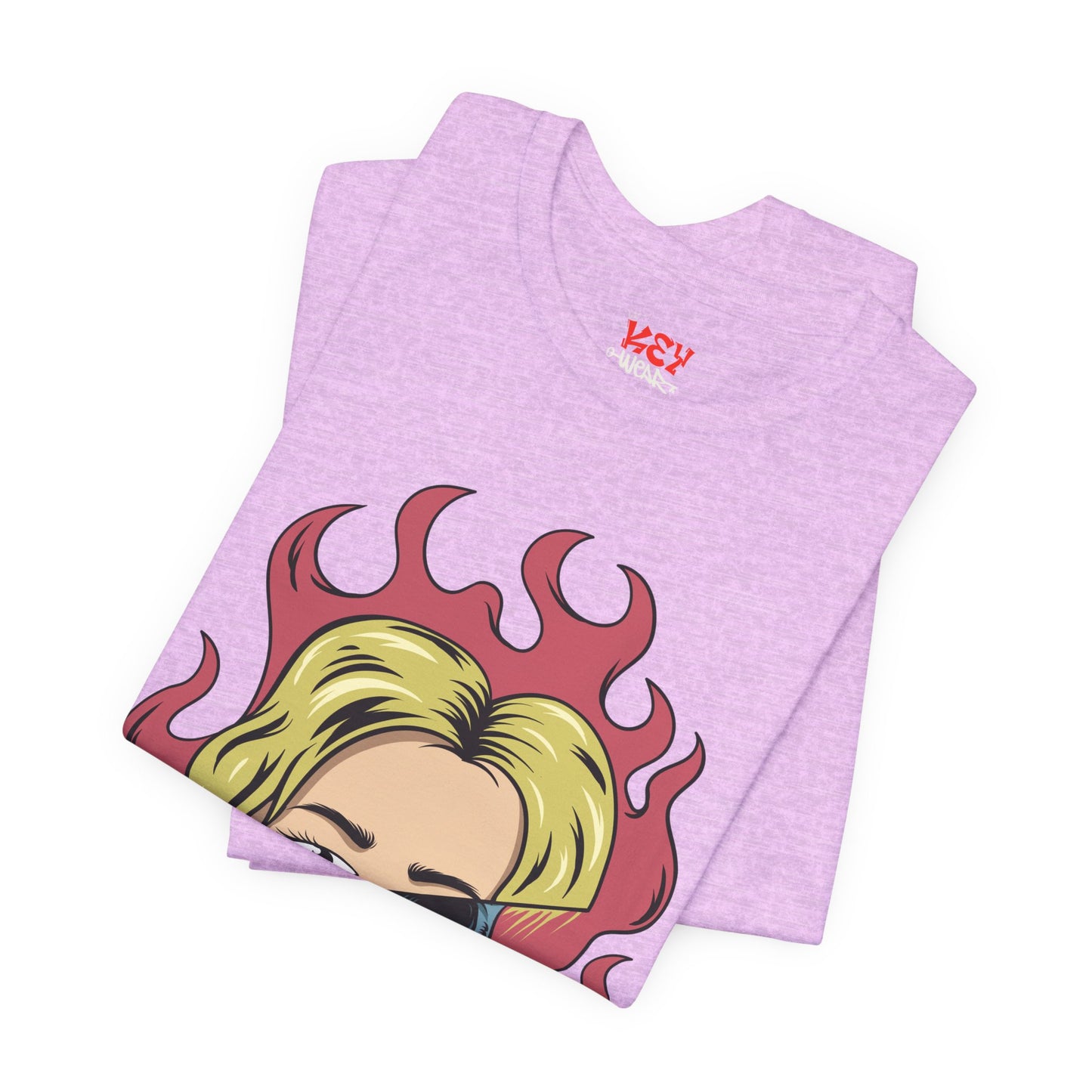 Bad Girl Pop Art Tee — Retro Flaming Blonde Graphic T-Shirt