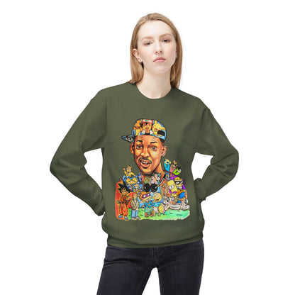 Retro ’90s Cartoon Portrait Crewneck Sweatshirt
