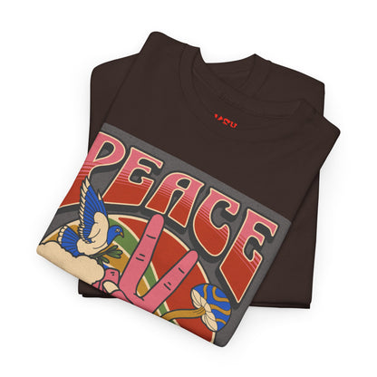 Peace Always T-Shirt – Retro 70s Hippie Peace Sign Graphic Tee