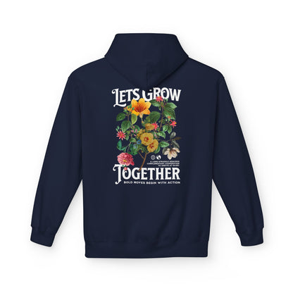 Lets Grow Together Floral Hoodie