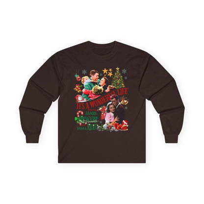 It's a Wonderful Life Holiday Long Sleeve Tee — Classic Christmas Movie Shirt