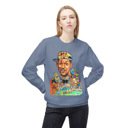 Retro ’90s Cartoon Portrait Crewneck Sweatshirt