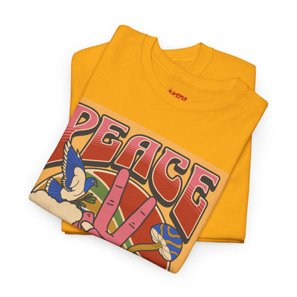 Peace Always T-Shirt – Retro 70s Hippie Peace Sign Graphic Tee