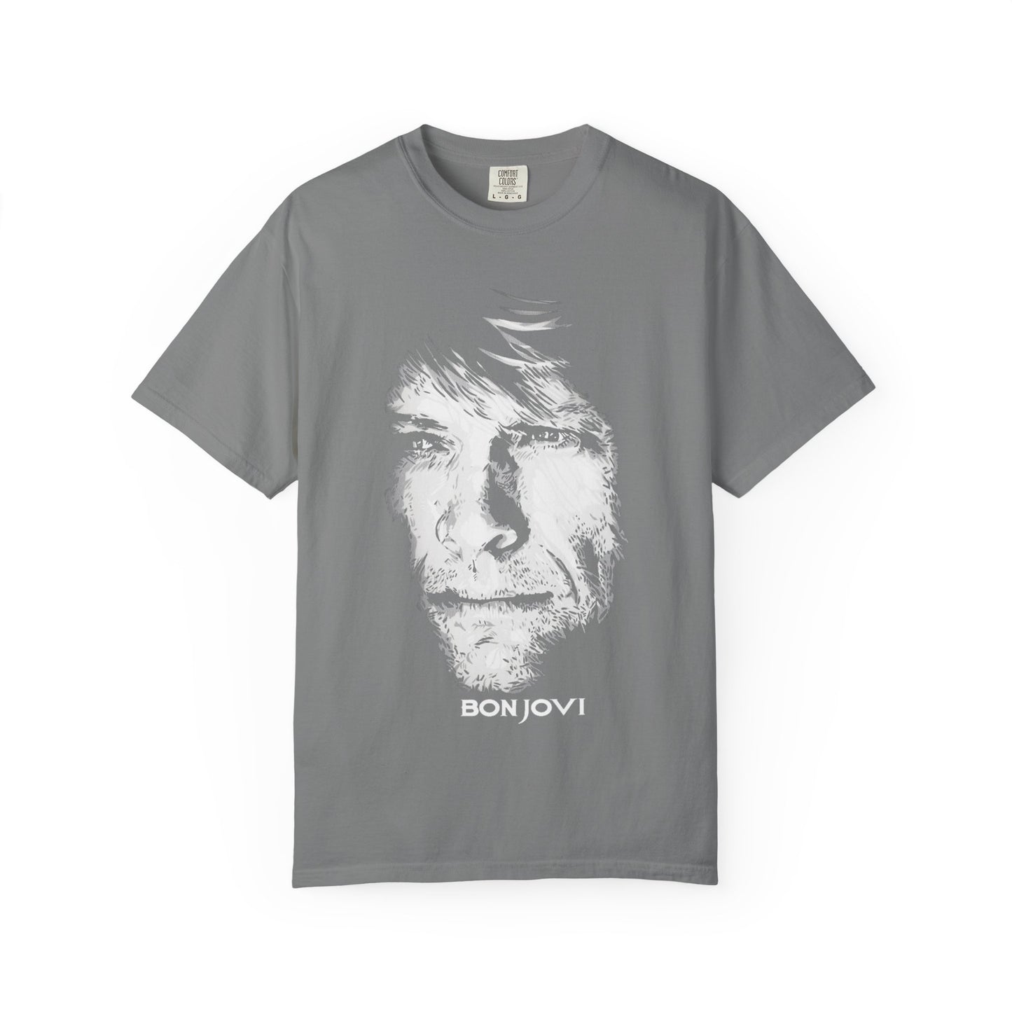 Vintage Rock Portrait T-Shirt — Bon Jovi Graphic Tee