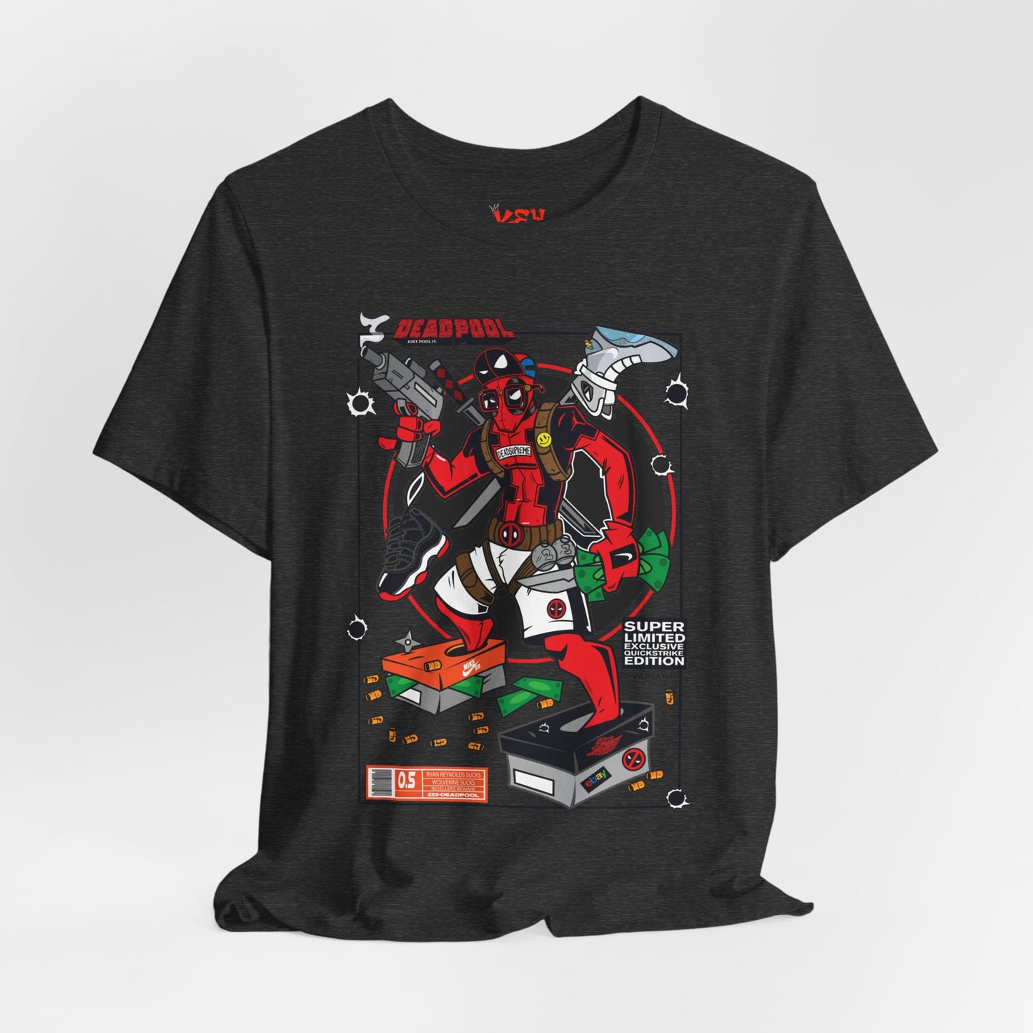 Deadpool Arcade Graphic Tee — Retro Gaming Comic T-Shirt