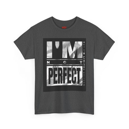 I'm Not Perfect Graphic Tee — Bold Monochrome Statement Shirt