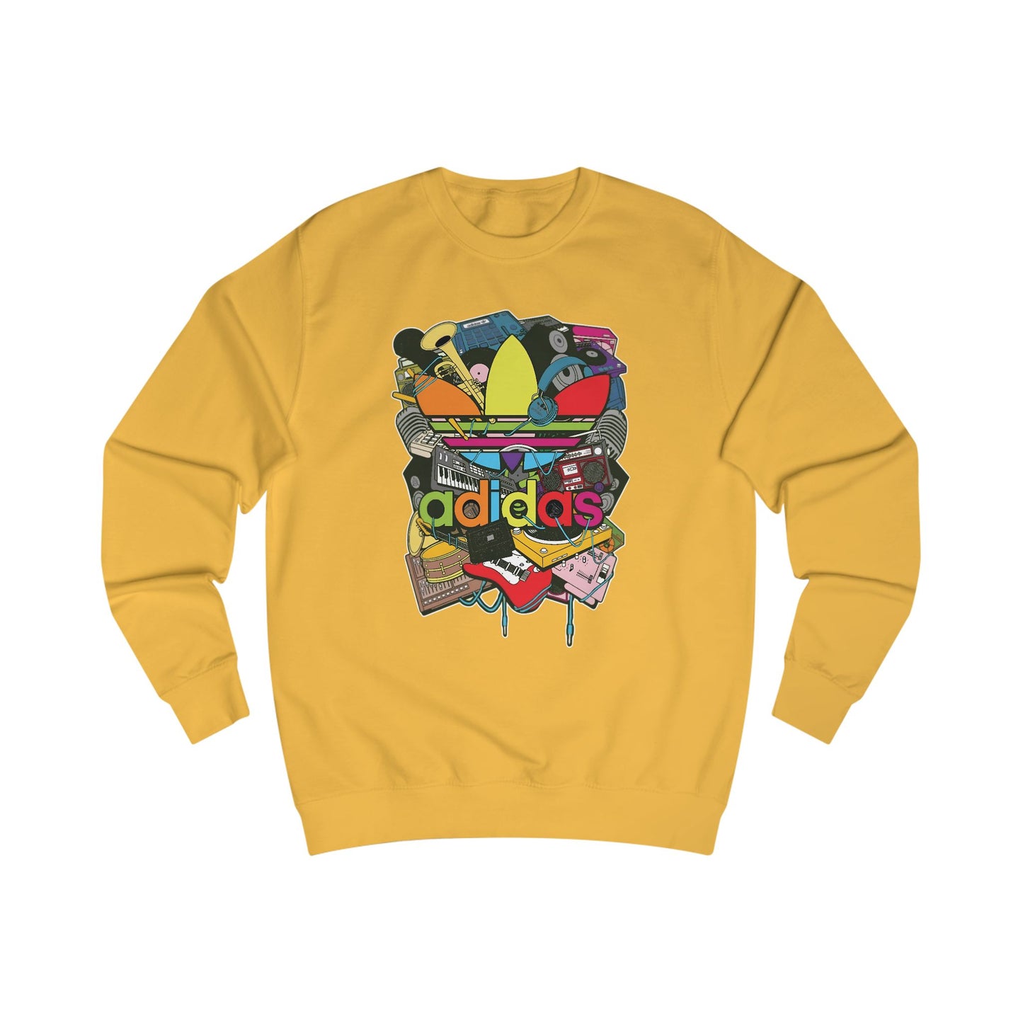 Graphic Sweatshirt — Colorful Retro Collage Logo