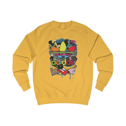 Graphic Sweatshirt — Colorful Retro Collage Logo