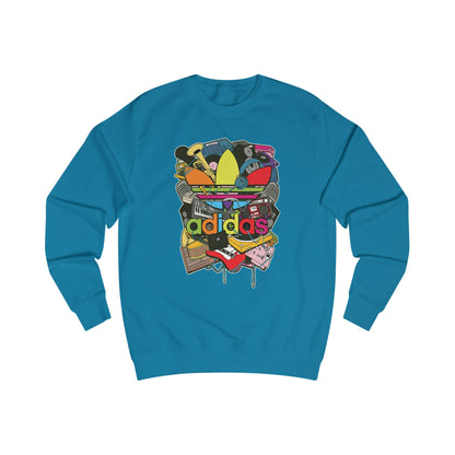 Graphic Sweatshirt — Colorful Retro Collage Logo